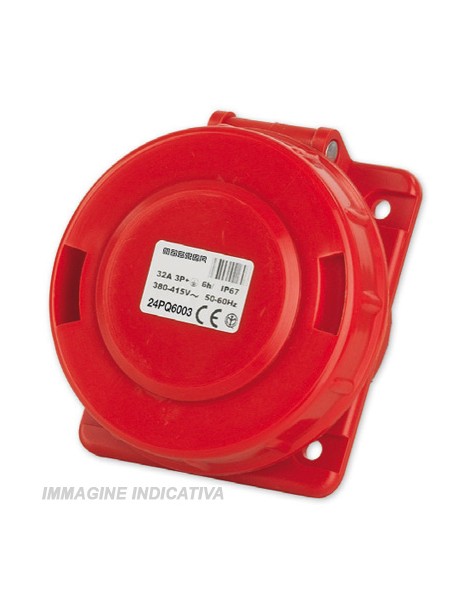 PR.QUA.3P+T 32A 380V 6H ROSSA IP67