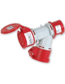 MOLTIPL.2 USCITE 3P+T 16A 380V 6H IP44