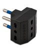 ADATT.TRIPLO 16A 2P+T NERO