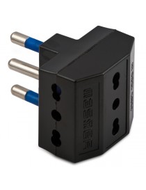 ADATT.TRIPLO 16A 2P+T NERO