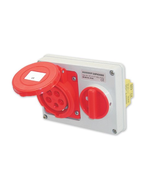 PR.INT.OR.3P+T 16A 380V 6H ROSSA IP44