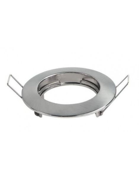 FARETTO INCASSO FISSO GU10 ACCIAO SAT.