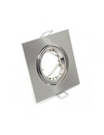 FARETTO QUADRATO ORIENT.GU10 ACCIAO S.
