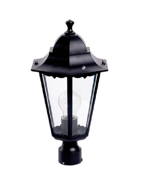 LANTERNA DA PALO ALLUM.PRESS. E27 NERA