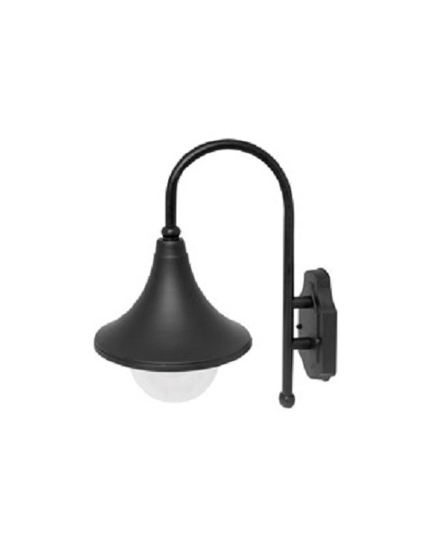 LANTERNA MODERNA ALLUMINIO NERA E27