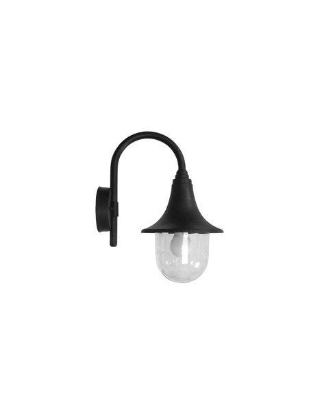 LANTERNA MODERNA NERA A PARETE E27
