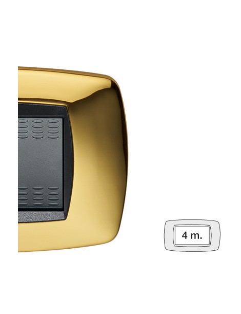 MODO PLACCA 4 POSTI OTTONE