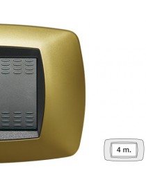 MODO PLACCA 4 POSTI GIALLO PERLA