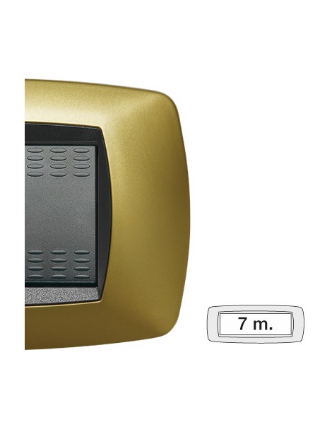 MODO PLACCA 7 POSTI GIALLO PERLA