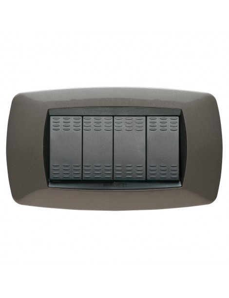 MODO PLACCA 4 POSTI GRIGIO ANTRACITE