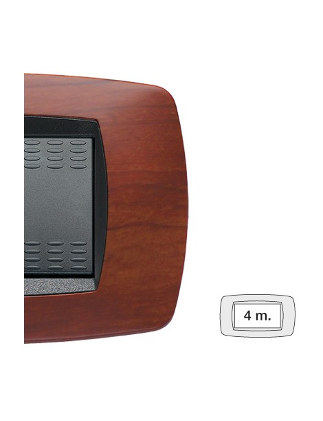 MODO PLACCA 4 POSTI CILIEGIO