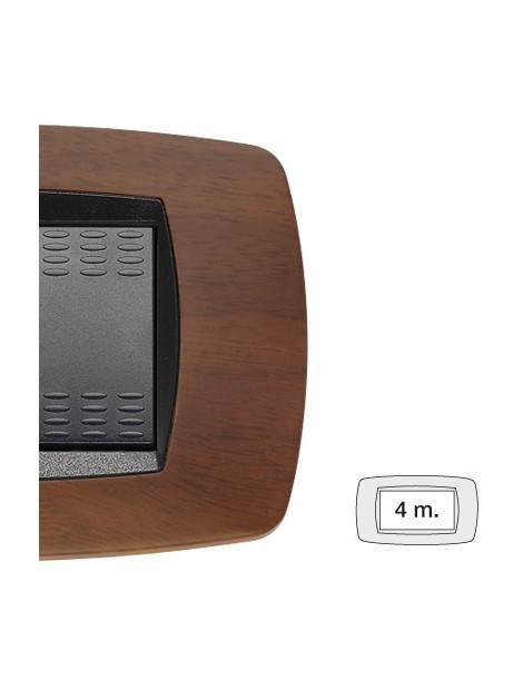 MODO PLACCA 4 POSTI NOCE SCURO