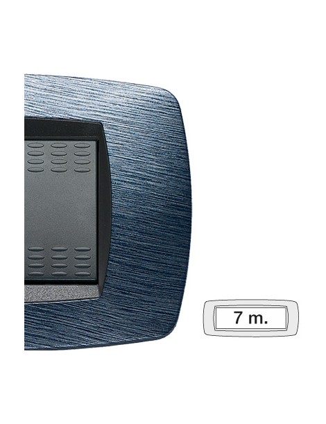 MODO PLACCA 7 POSTI SATINATO BLU