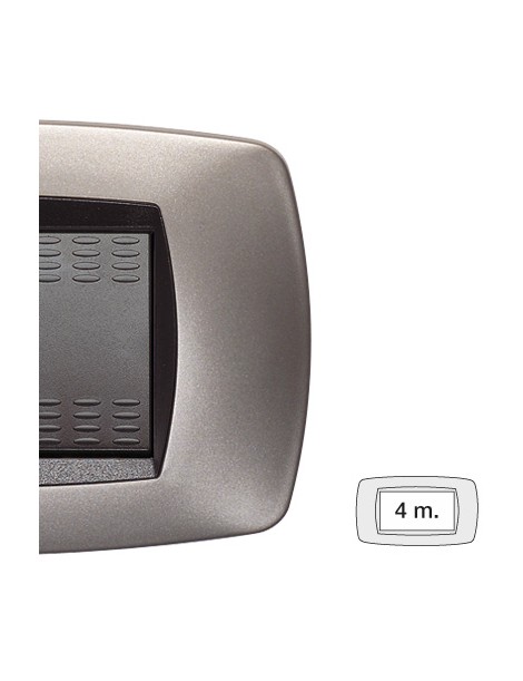 MODO PLACCA 4 POSTI BRONZO OPACO