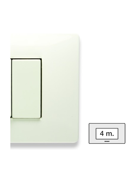 MIX PLACCA 4 POSTI BIANCO ASPEN