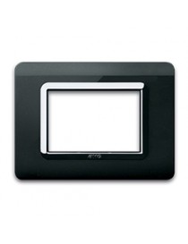 PLACCA TECN.44 NERO CORNICE CROMO 3M