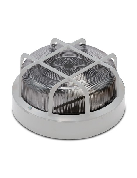 PLAF.TONDA C.GAB.PLC 100W BIANCA