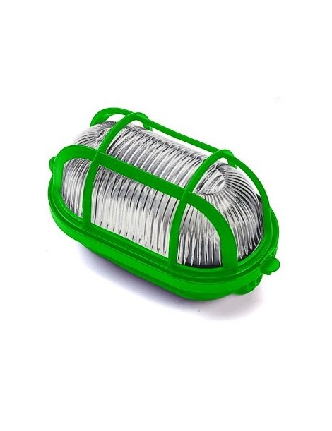 PLAF.CON GABBIA TECNOPOL. 60W VERDE