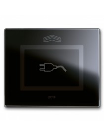 PLACCA TOUCH VETRO S44 NERA SPINA3M