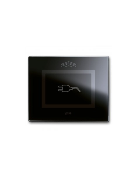 PLACCA TOUCH VETRO S44 NERA SPINA3M
