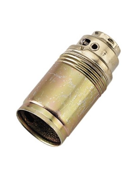 PORTALAMP. E14 METALLO OTTONATO LISCIO