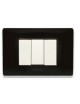 MIX PLACCA 3 POSTI NERO MATT