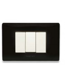 MIX PLACCA 3 POSTI NERO MATT