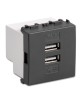 MODO ALIMENTATORE 2 USB 5V 4A 2M. GRIGIO
