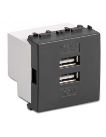 MODO ALIMENTATORE 2 USB 5V 4A 2M. GRIGIO