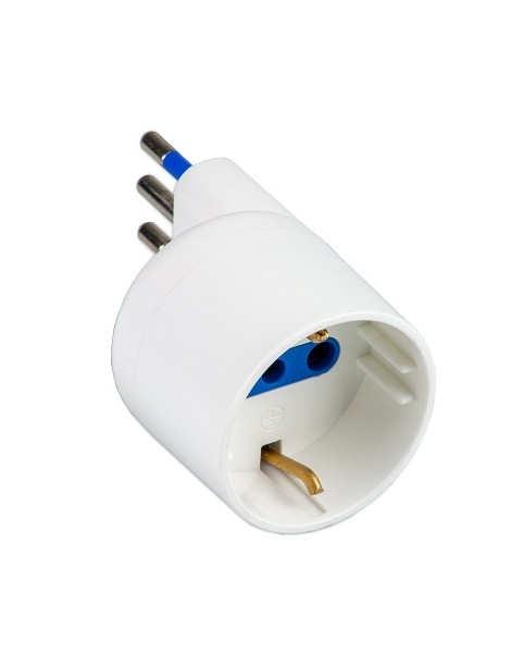 ADATTATORE S11/SCHUKO 10A 2P+T BIANCO