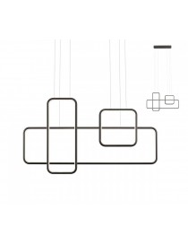 SOSPENSIONE THAI LED 86W 3000K NERO O.