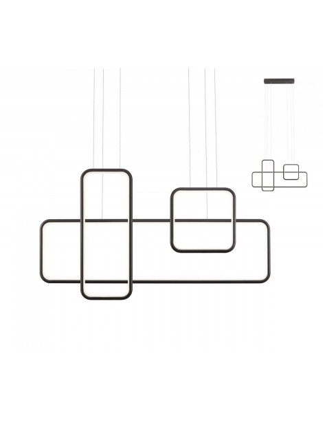 SOSPENSIONE THAI LED 86W 3000K NERO O.