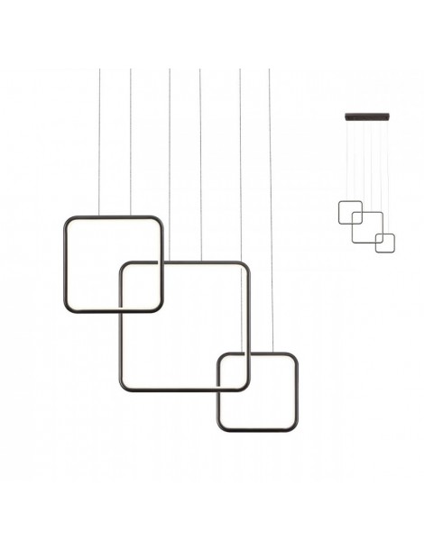 SOSPENSIONE THAI LED 66W 3000K NERO OP.