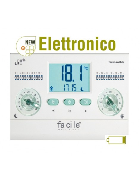 CRONOTERMOSTATO "FACILE" DA PARETE B.CO