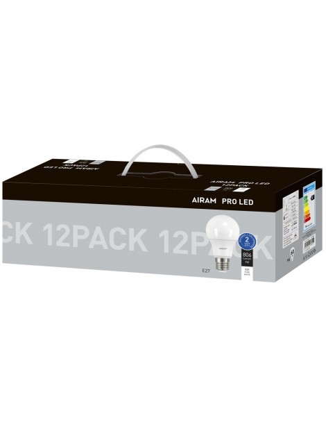 BOX 12 LAMPADE LED AIRAM 9W E27 4000K