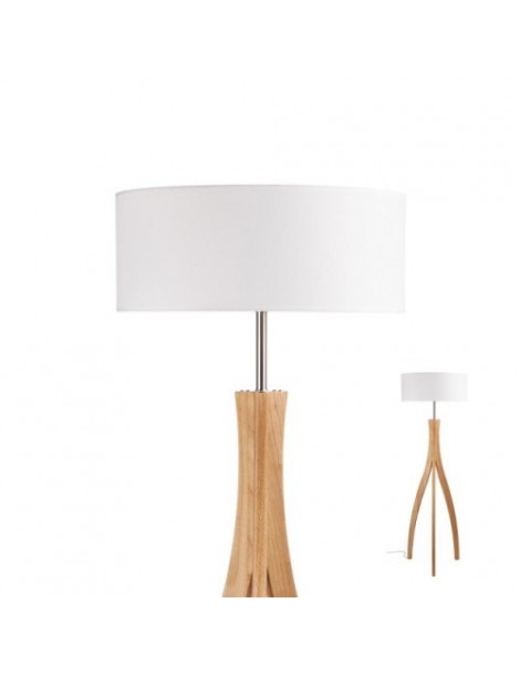 PIANTANA ERON E27 LEGNO ROVERE/BIANCO O.