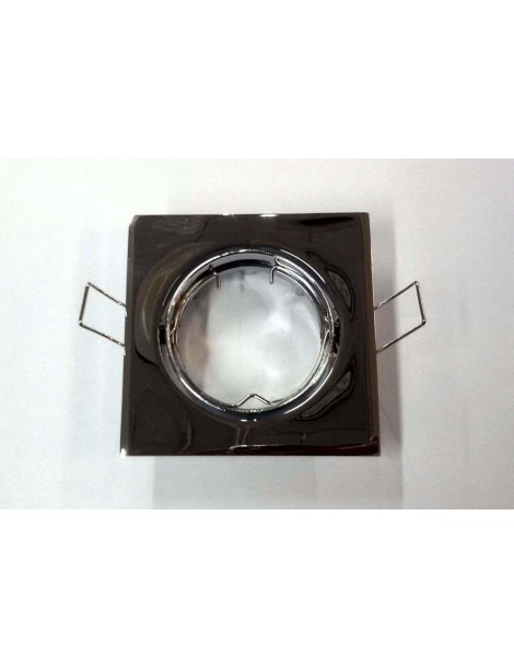 FARETTO INCASSO QUADRATO ORIEN.NERO GU10