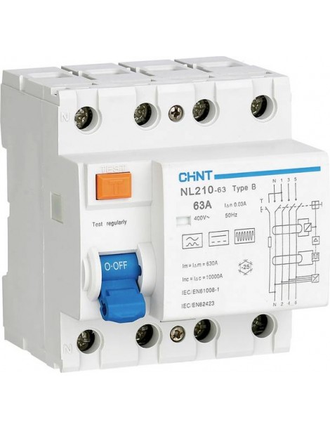 NL210-63/63-4P-B30 -DIFF PURO 4X63A 30MA