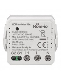 HOM-IO MODULO SWITCH RELE' SIL. 16A. 1CH