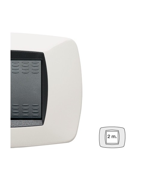 MODO PLACCA 2 POSTI BIANCO