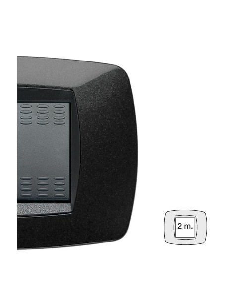 MODO PLACCA 2 POSTI NERO