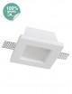 FARETTO INCASSO GESSO GU10 CON VETRO