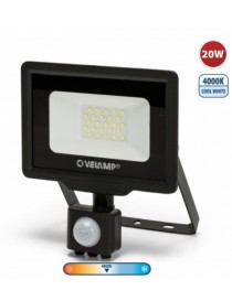 PROIETTORE LED 20W IP44 NERO 4000K +IR