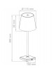 LAMPADA DA TAVOLO RICAR.IP54 CORTEN3000K