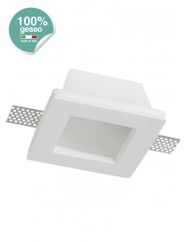 FARETTO INCASSO GESSO GU10 CON VETRO