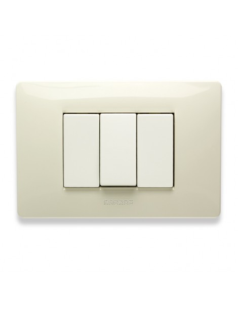 MIX PLACCA 3 POSTI BIANCO SAFARI