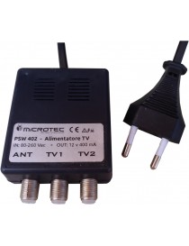 ALIMENTATORE TV 400MA. 12V. 2 USCITE F