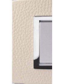 PLACCA VITRA PELLE AVORIO 4 P