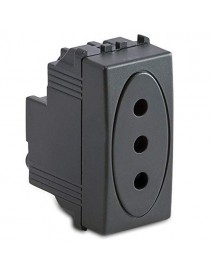 MODO PRESA 2P+T 10A GRIGIO