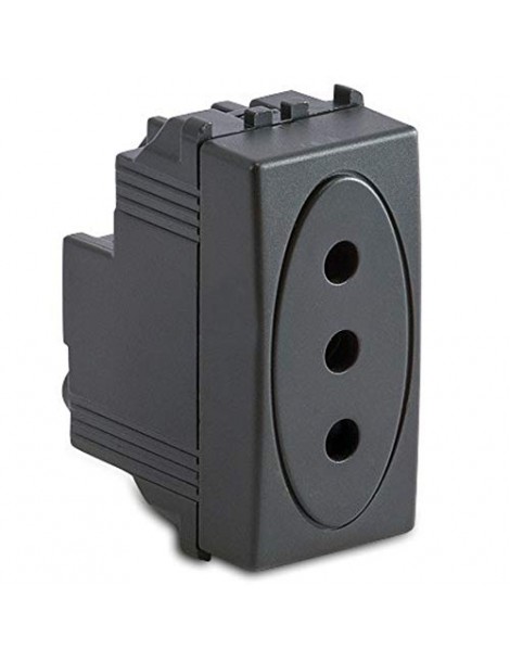 MODO PRESA 2P+T 10A GRIGIO